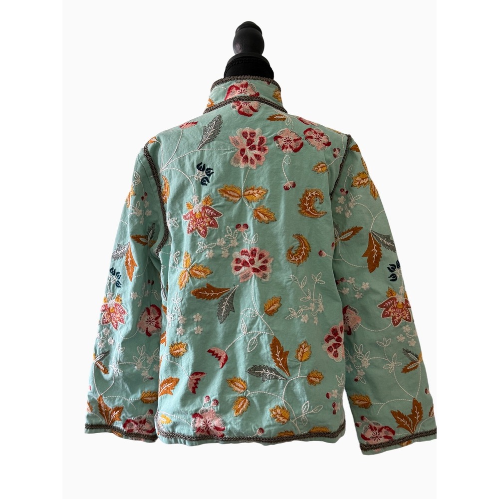 Sundance Womens Floral Embroidered Jacket Boho Size M Cottage Whimsical Artsy - Picture 2 of 12